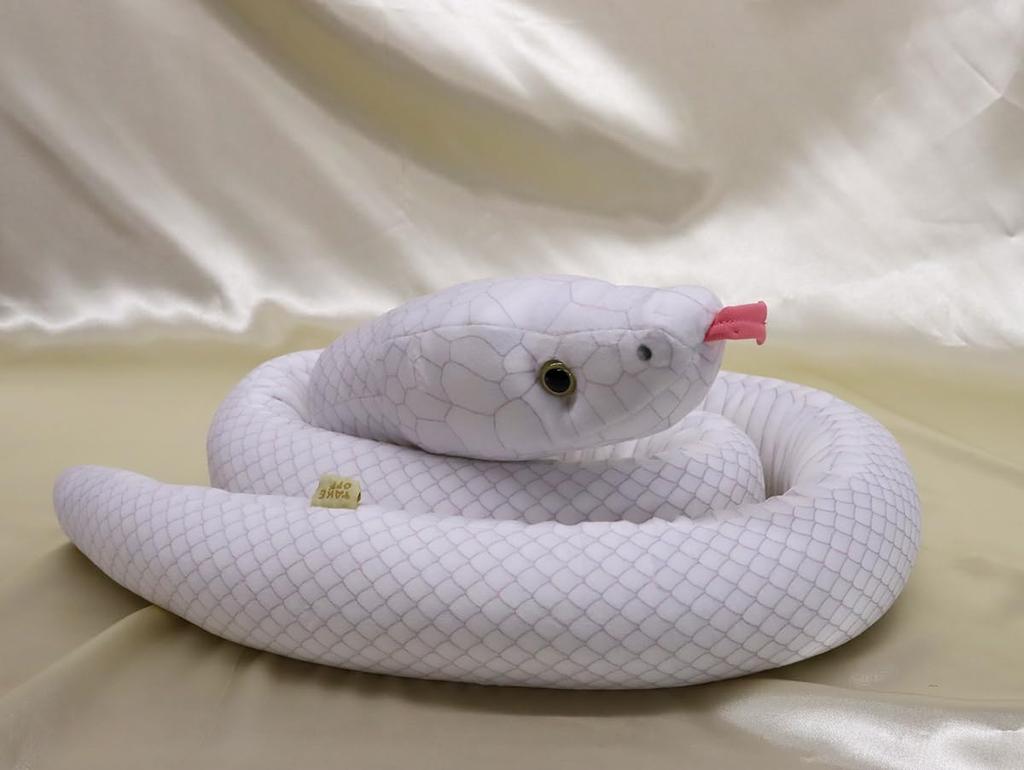 Take Off Snake (Shirohebi) Leucism Plush Toy [with Music Box]