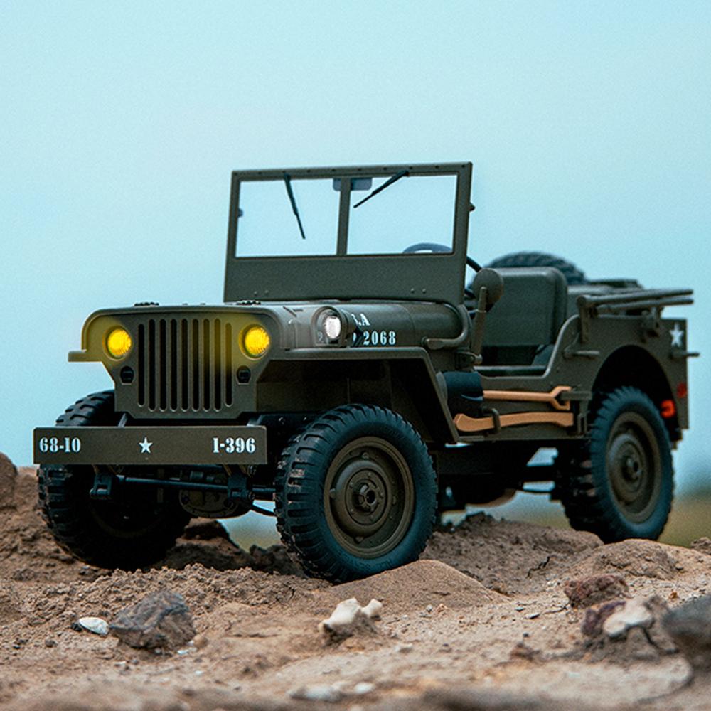 C8815 RC Autó 2.4G 4wd Terepjáró RTR Crawler 1941 Mb Scaler Willys Jeep Mászó Méret Katonai Teherautó Jármű Felnőtt Gyerek Játék