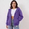 Women's Off Shoulder Zipper Hoodie Sweatshirt  Fashion Clothing Casual Jacket