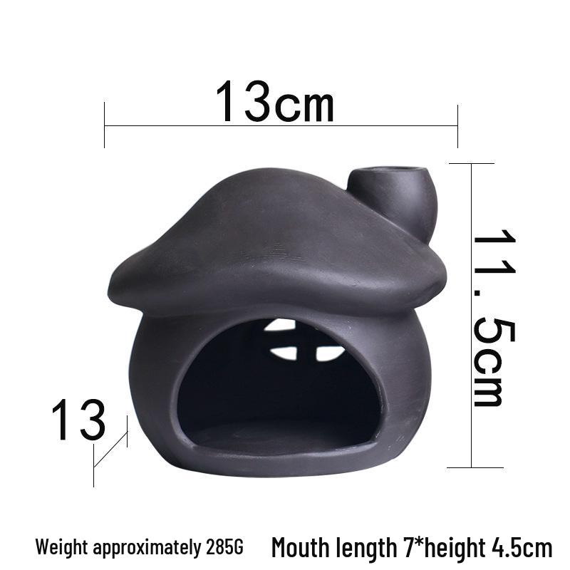 Mushroom House Ceramic Aroma Burner & Candle Holder for Palo Santo and Sage
