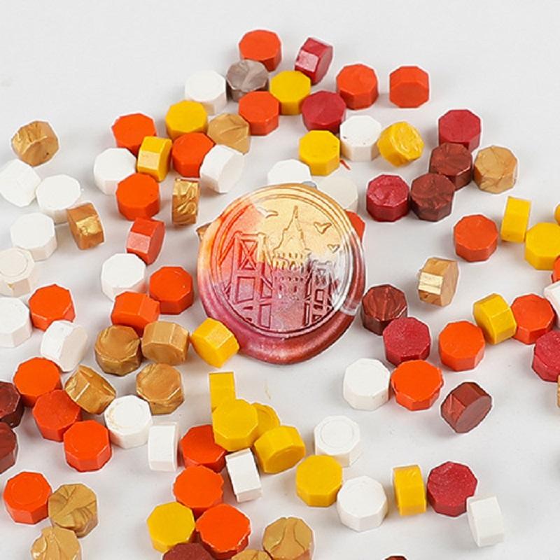 100 Pcs Wax Seal Beads Retro Vintage Wax Seal for Stamps Wax Print Beads Sealing Wedding Birthday Wax Lacquer for Seals HCL001