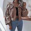 Y2K Vintage Jacket Women Autumn Winter Coat Fashion Casual Elegant Loose Short Balloon Sleeves High Street Amercian Jackets