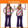 Stilvolles Retro-Disco-Halloween-Kostüm für Männer und Frauen 70er Hippie-Charakter-Kleidung
