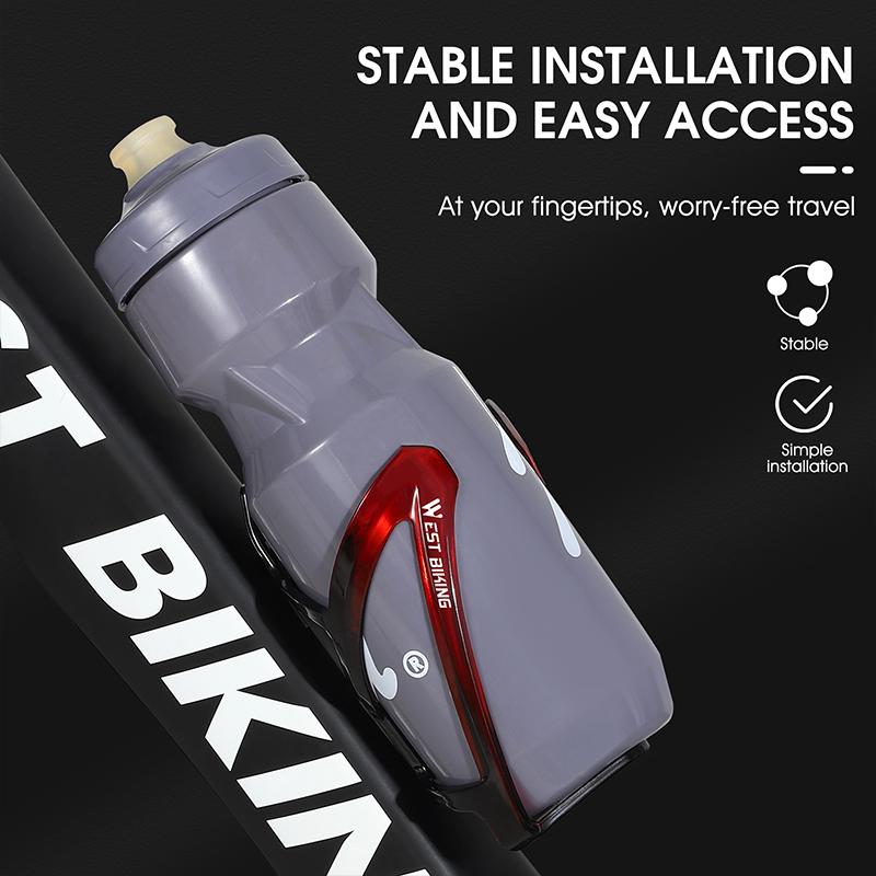 WEST BIKING Colorful Gradient Bike Bottle Cage Ultralight Bicycle Bottle Holder MTB Road Bike Cycling Water Bottle Mount Parts