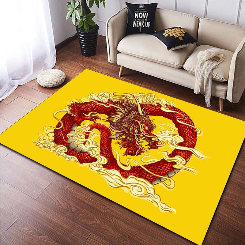 Chinese Dragon Art Printed Carpet for Living Room Large Area Rug Soft Mat E-sports Chair Carpets Alfombra Gifts Dropshopping