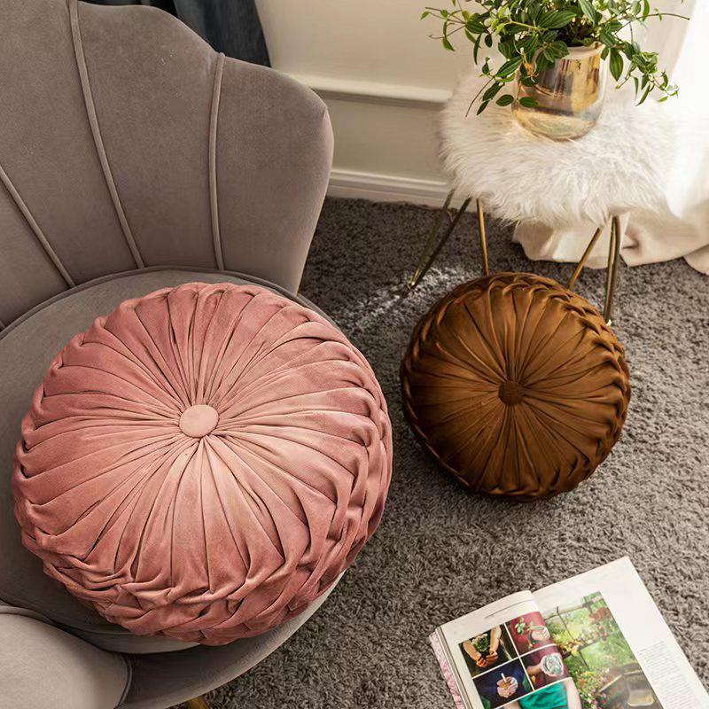 Pumpkin Lumbar Pillow,Living Room Sofa Decorative,Wheel Futon Nordic Pumpkin Pillow,Round Pillow Cushion