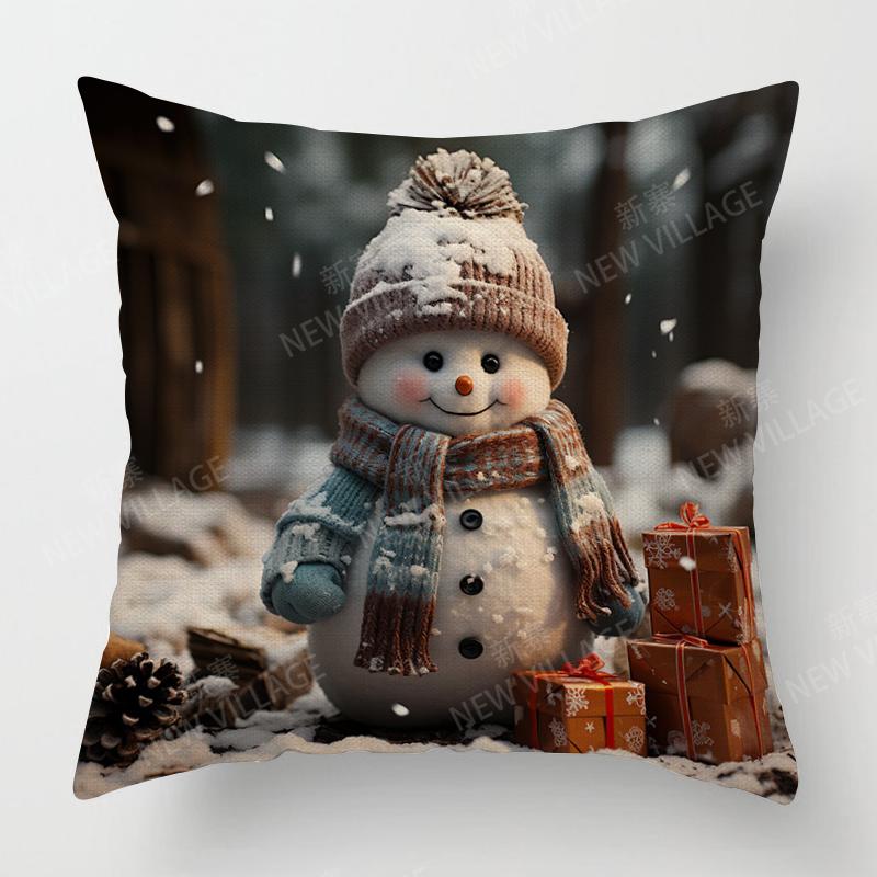 Decorative Cushion Home Living Room Decor Throw Pillow Cover 40*40 40X40Cm 60X60Cm 45X45Cm 50X50Cm Plant Winter Merry Christmas