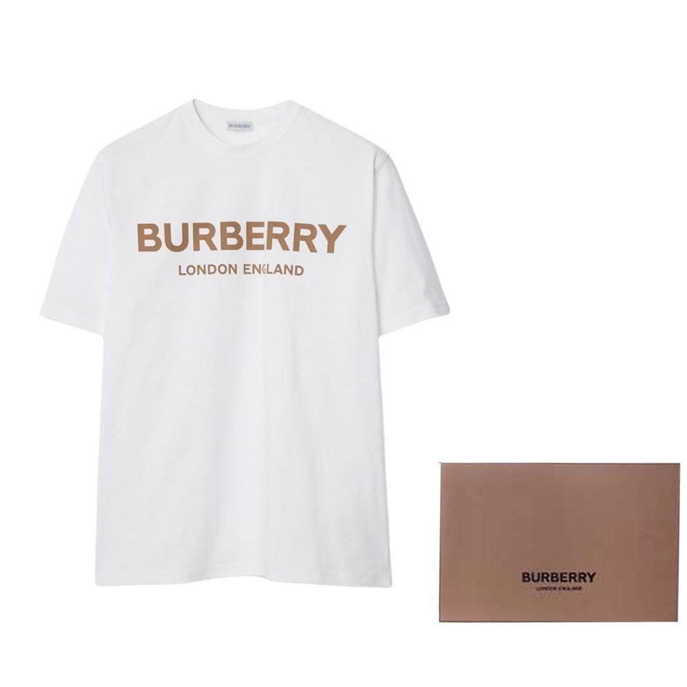 Burberry T-shirts Homme Blanc Col Rond Modéré 81042341