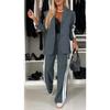 Frühlings Damen Blazer Anzug Umlegekragen Mantel Lange Hose Dick Warme Anzüge Weiblich Frühling Elegant Trendig Lässig Damen Kleidung