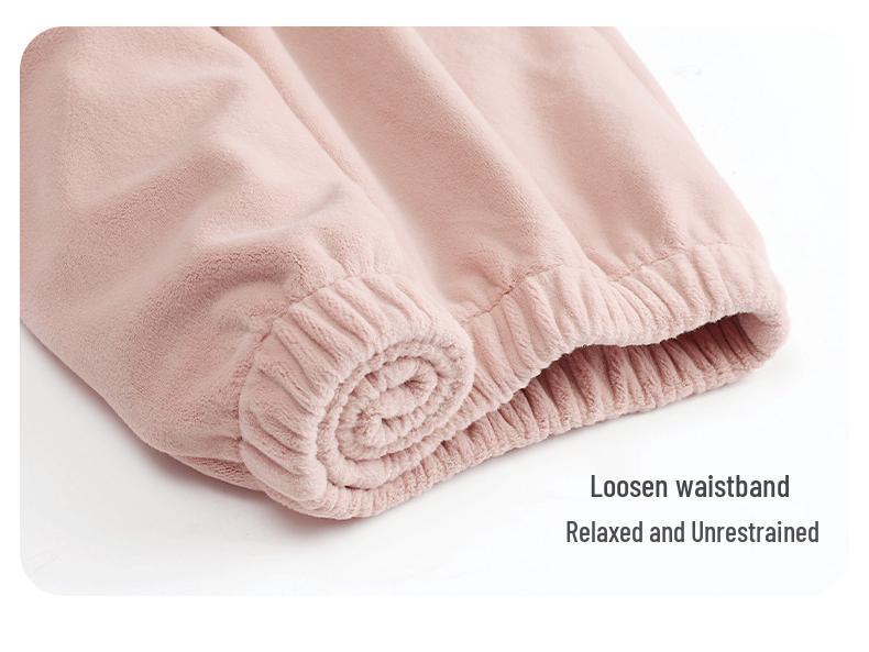 Women's Thickened Coral Fleece Pajamas Set - Long Sleeve, Warm, 2025 New Autumn/Winter Style Homewear