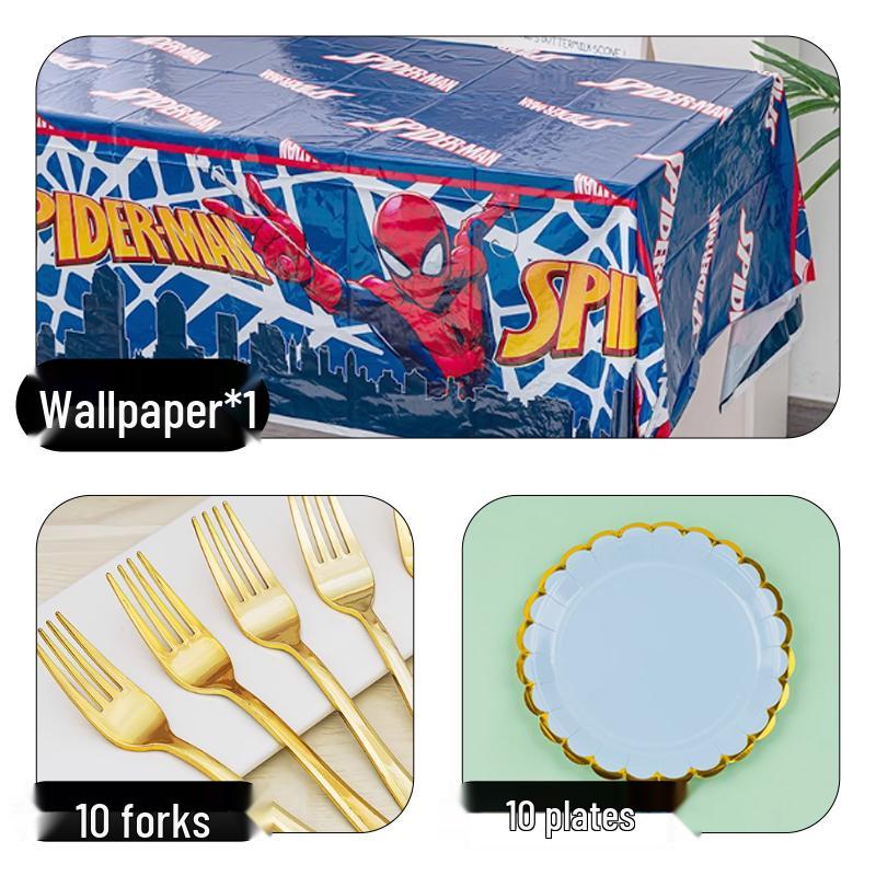 Disposable Party Supplies Set: Paper Plates and Cups for Birthdays and Weddings
