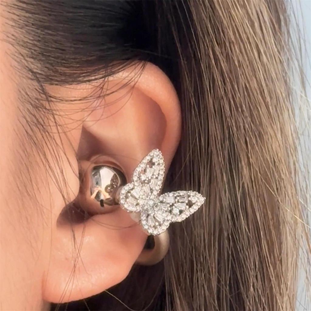 Ear Clip Wireless Headphones Rhinestones Earphone Accessories 1Pair Noise Reductions Waterproof Earphone Clip