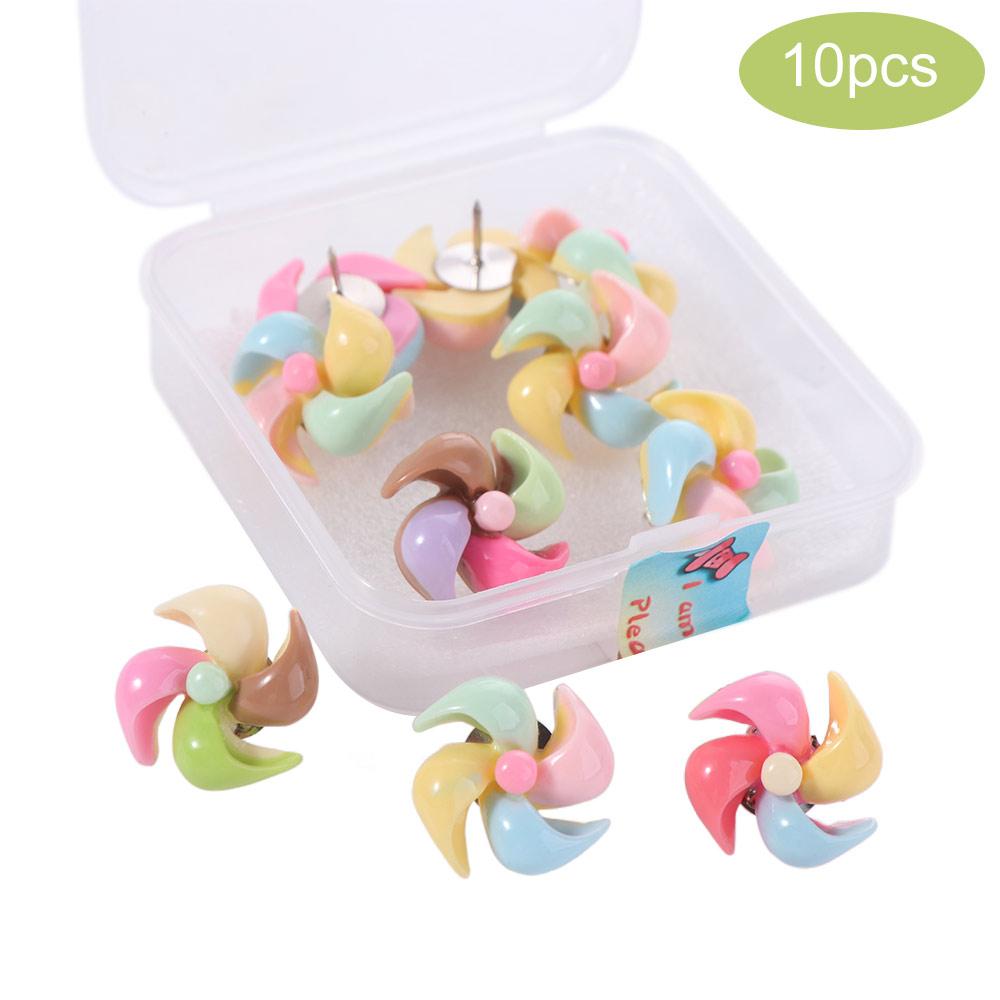 10/20/30Pcs DIY Board Push Pin Creative Thumb Tacks Windmill-Shaped Pushpins Wall Markers