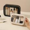 Clear Front Easy Access Toiletry Organizer Waterproof Portable Travel Makeup Accessories Bag for Women Girls