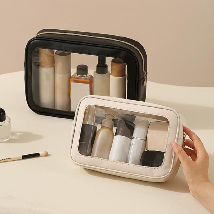 Clear Front Easy Access Toiletry Organizer Waterproof Portable Travel Makeup Accessories Bag for Women Girls