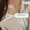 Korean version of simple square geometric necklace women's daily collarbone chain accessories