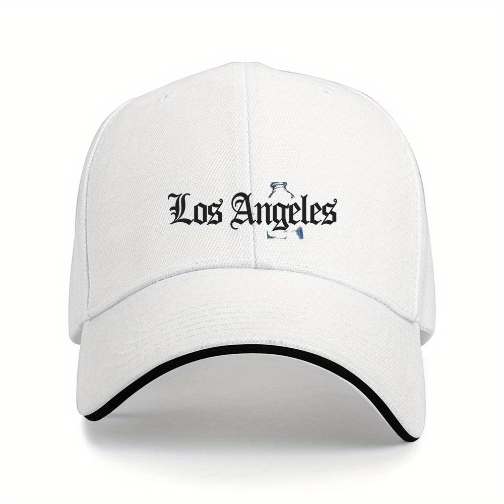 

1pc of a Los Angeles Graphic in Gothic Style with a Water Bottle Overlay Printed Baseball Cap Trucker Hat Unisex One Size