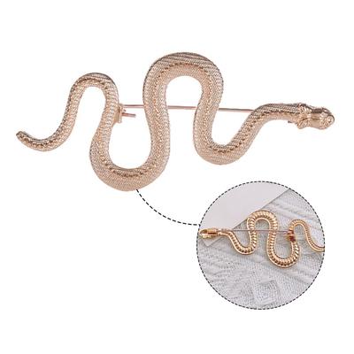Metall Schlangenform Brosche Medusa Abzeichen Anstecknadel Nicht verblassender Anhänger Anstecknadel für den täglichen Gebrauch und formelles Festival-Event Frauen Männer Unisex
