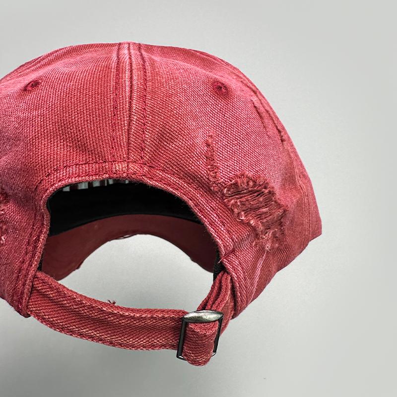 Korean Retro Broken Style Baseball Hat New Men Women Gradient Sunshade Distress Breathable Street Versatile Fashion Snapback Cap