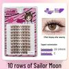 10-Row Autumn Leaf & Sunflower Faux Eyelashes - Flat, Glue-Free