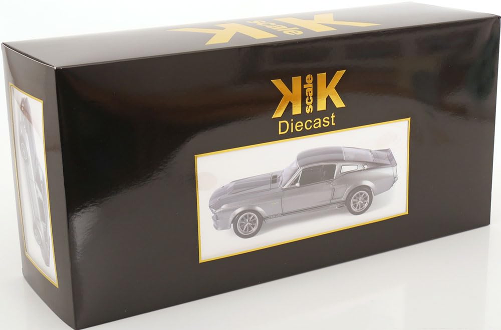 FREESTYLE KK Scale 1/12 Scale Ford Mustang Shelby GT500 Eleanor 1967 Gray Metallic/Black Finished Model (KKDC120171)