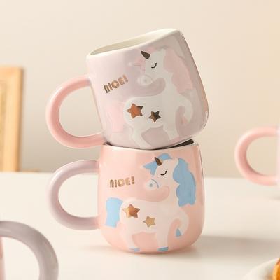 Unicorn Creative Personality Ceramic Cup Office Coffee Cup Student Mug Cute Girl Couple Water Cup