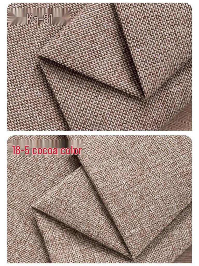 Retro Thickened Linen-Cotton Fabric: Solid Color 1.8m Wide for Sofa Covers & Tablecloths