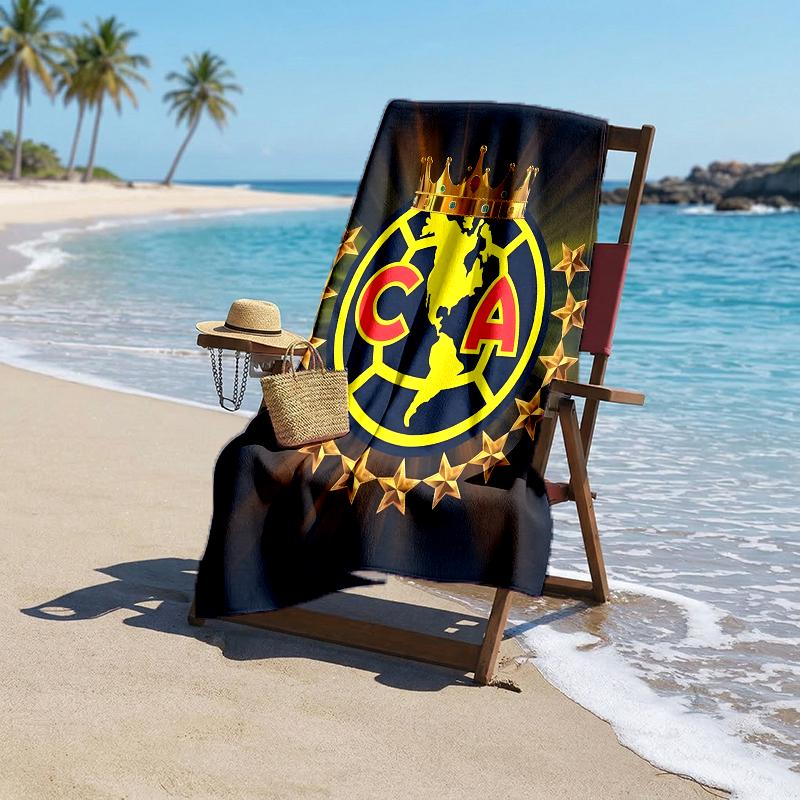 Club Amrica Fashion Beach Towel: Ideal for Summer Adventures Soft, Absorbent and Quick Drying Suitable for Swimming and Bathing