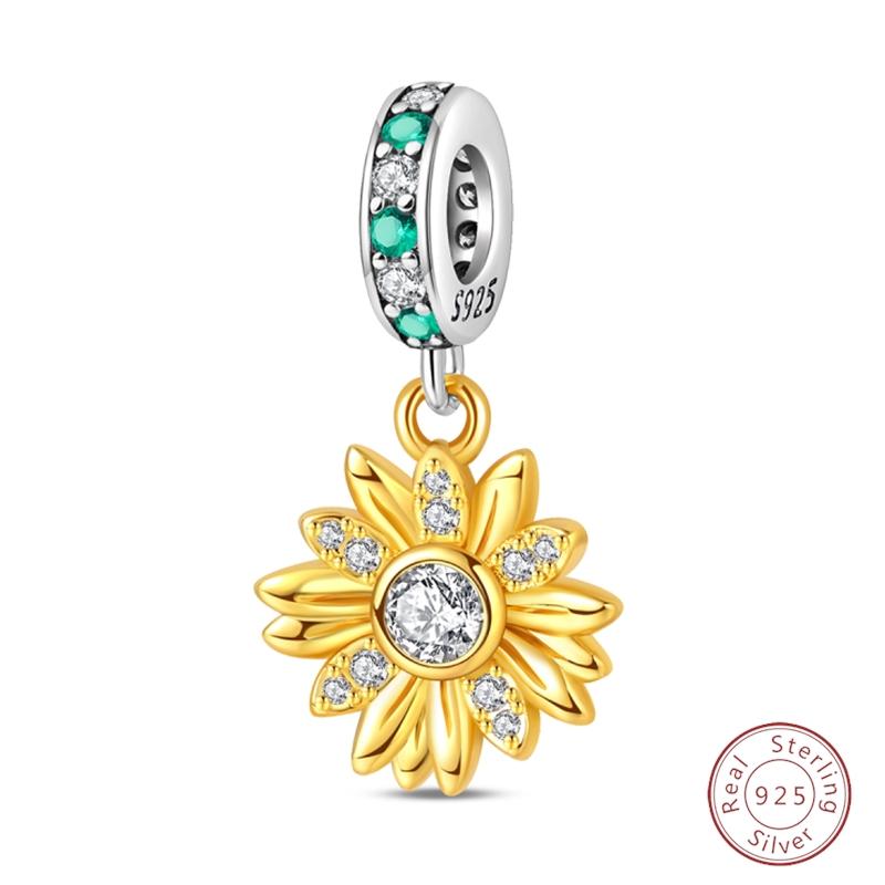 Sweety Copper Cake Poodle Crown Flowers Lover Luminous Charms Beads Fit 3Mm Bracelets Diy Fine Jewelry Making