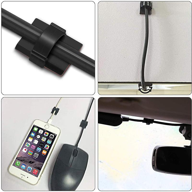 50 Stück Selbstklebende Glasfaserkabelklemmen Montagebasis. Elektrischer Kabelclip, LED-Streifen-Montageclip ...