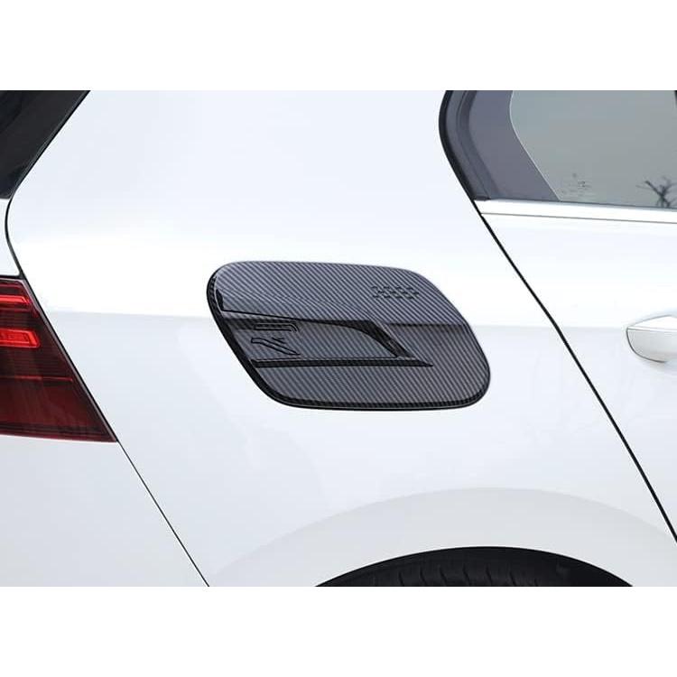 For Per VW Golf 8 MK8 2020 2021 2022 Carbon Fiber Car Fuel Oil Tank Gas Cover Trim 1PCS