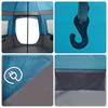 Cabin Tent 12 Person Blue and Grey 405 x 405 x 273 cm