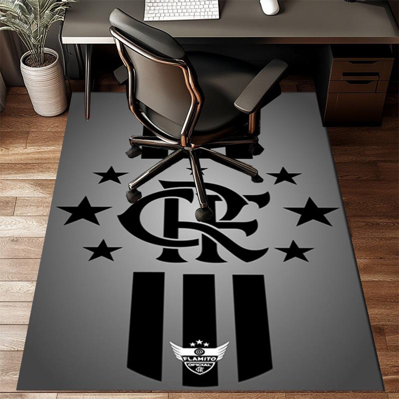Flumi-nense Crest Wings Printed Office Carpet Chair Cushion Entryway Rug, Rugs for Living Room, Bedroom Christmas gifts