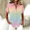Women's Blouse Fashionable and Casual Short,Sleeved Printed T,shirt Top