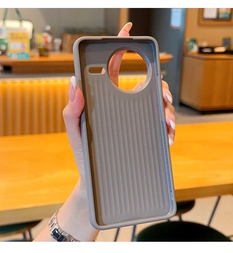 Redmi K80 Pro/Poco F7 Pro Gold Armor Striped Orange Magnetic Phone Case - 5 Piece Protective Set