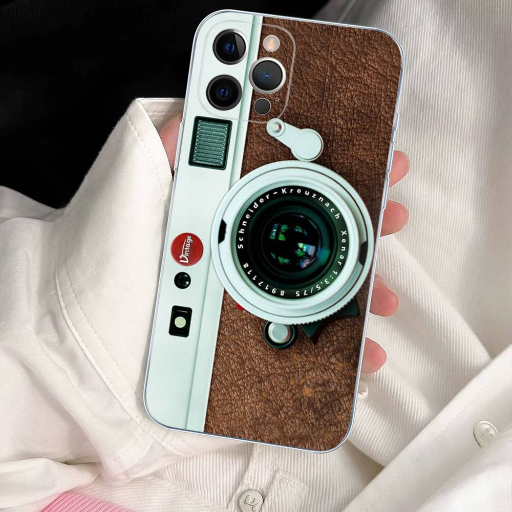 Retro Vintage Camera For IPhone 17 16 15 14 13 12 11 Pro Max Plus Soft TPU Silicone Back Cover Clear Case