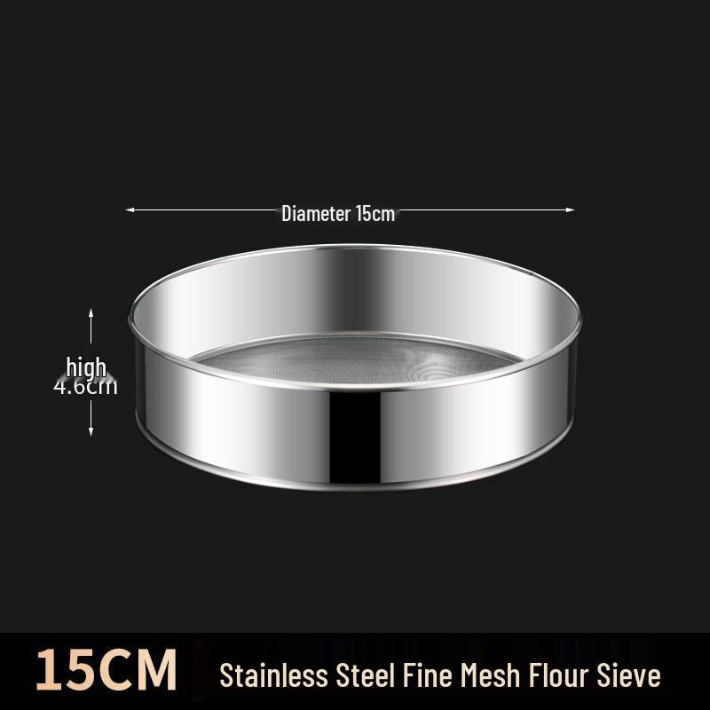 Ultra-Fine 304 Stainless Steel 60 Mesh Flour Sieve - Handheld Baking Filter, Multiple Sizes