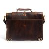 Handmade Vintage Leather Briefcase: British Design, Laptop Bag