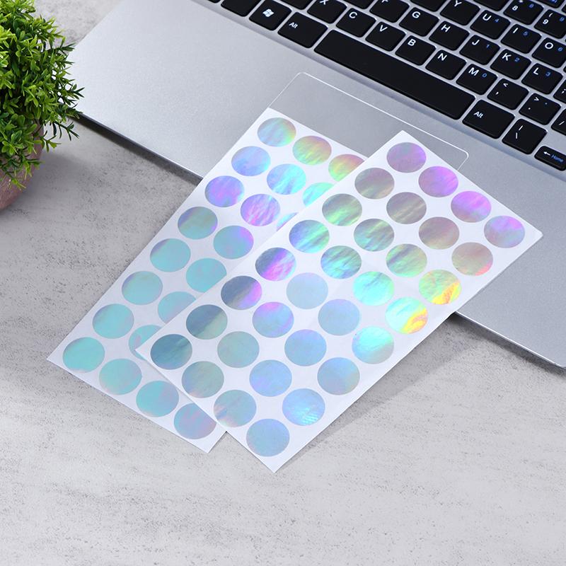 100 sztuk 2 cm Naklejki Laserowe Puste Okrągły Kształt Puste Anty-Demontażowe Etykieta Holograficzna Bezpieczeństwa Naklejka Uszczelniająca Taśma Uszczelniająca