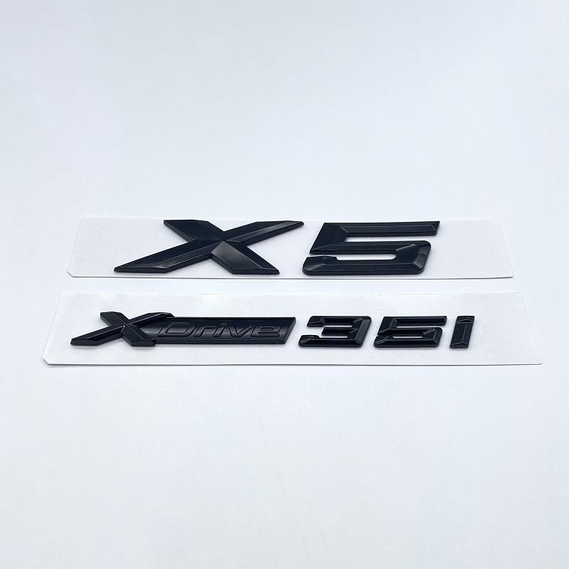 Glossy Black 3D Letters XDrive 28i 30i 36i 40i 50i 30d ABS Emblem for BMW X5  E70 F15 G05 Series Car Trunk Logo Sticker