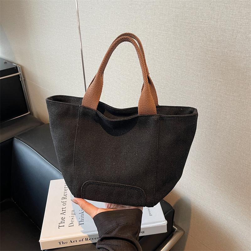 Literary Canvas Handbag Women's New Versatile Casual Tote Bag Niche Simple Handbag