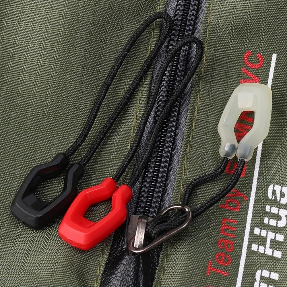 6Pcs Luminous Zipper Pullers Convenient Zippers Extension Knapsack Jacket Tent Zipper Pull Slider Head Tool Luggage Accessories