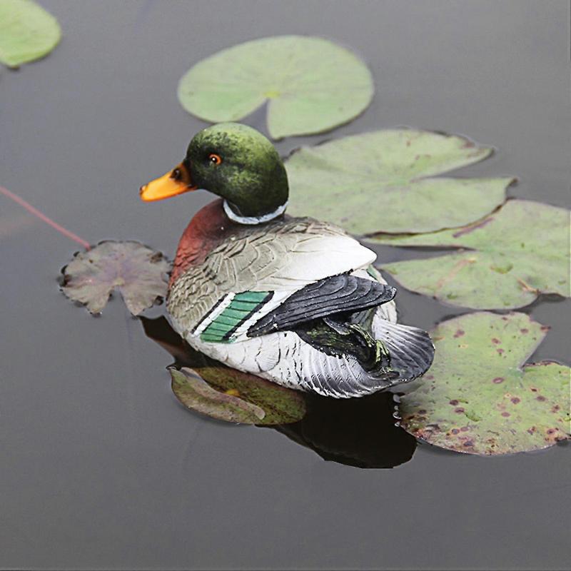 Realistic Mandarin Duck Statue Fine Symbol Resin Art Craft Mandarin Duck Ornament for Pool  -Yx