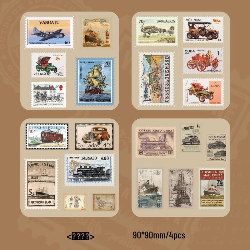 

Винтажная серия «Почта» DIY наклейки для дневника: Ретро штамп и украшения в литературном стиле