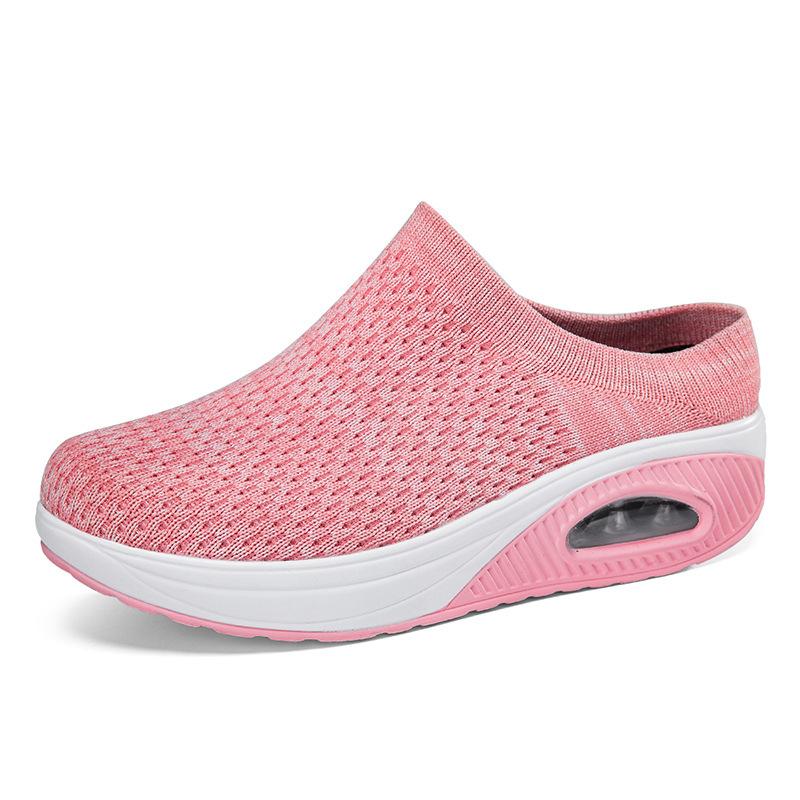 New women's casual versatile sports air cushion shoes rocking shoes single shoes flying woven lightweight women's shoes