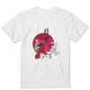 Igsticker Print T-shirt Mens M Size Stylish Crew Neck White 001136 Unique JapaneseWagara Japan Geisha Cherry Blossom