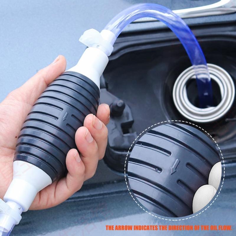 Siphon Hand Pump Manual Hand Pump for Gas Petrol Oil with Syphon Hose Portable High Flow Car Fuel Transfer Pump