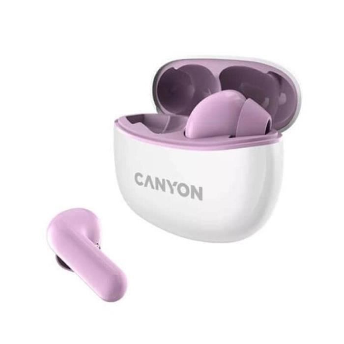 Écouteurs sans fil - CANYON - CNS-TWS5PU - Violet - Intra-auriculaire - Résistant à la transpiration