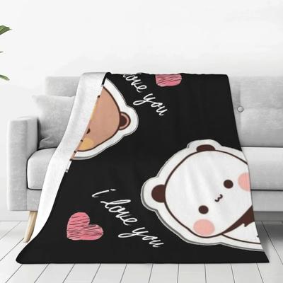 Bear Panda Dudu And Bubu Blankets Velvet Autumn/Winter Cartoon Cute Multi-function Super Soft Throw Blankets Couch Rug Piece
