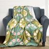 1pc Floral Pattern Lightweight Flannel Blanket, Comfortable and Warm Blanket, for Office and Camping Sofa Bed, Livingroom182